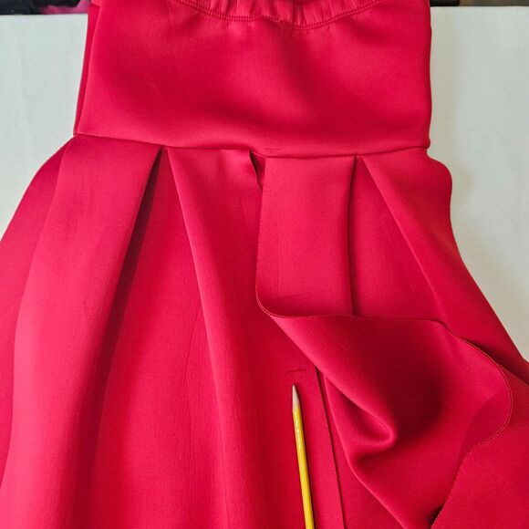 AKIRA Formal Red Statement Bodycon Rose Petal FORMAL Dress SMALL MEDIUM Prom - Picture 12 of 14